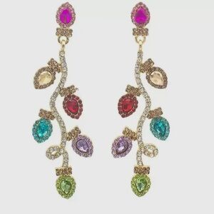 Elle Jeweled Christmas Lights Earrings